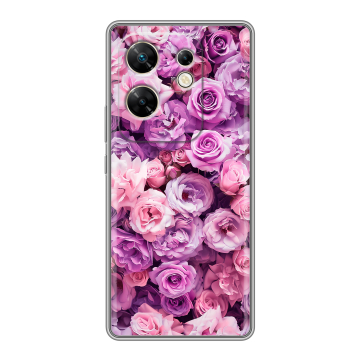 Силиконовый чехол на Infinix Zero 30 4G с принтом лавандовые розы Силиконовый чехол на Infinix Zero 30 4G с принтом лавандовые розы