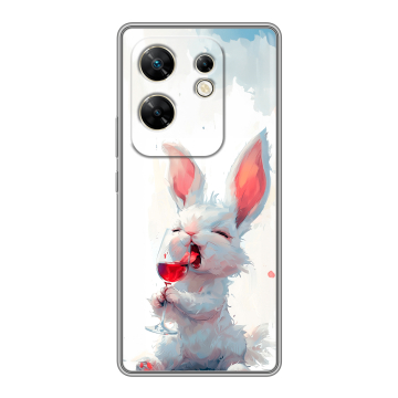 Силиконовый чехол на Infinix Zero 30 4G с принтом кролик зайчик Силиконовый чехол на Infinix Zero 30 4G с принтом кролик зайчик
