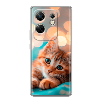 Силиконовый чехол на Infinix Zero 30 4G с принтом котик Силиконовый чехол на Infinix Zero 30 4G с принтом котик