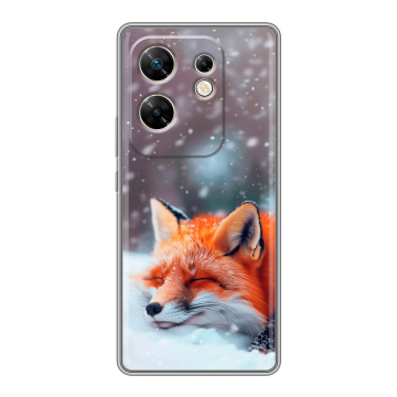 Силиконовый чехол на Infinix Zero 30 4G с принтом лиса Силиконовый чехол на Infinix Zero 30 4G с принтом лиса