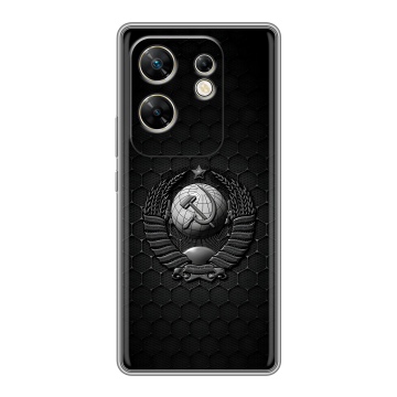 Силиконовый чехол на Infinix Zero 30 4G с принтом Герб Флаг СССР Силиконовый чехол на Infinix Zero 30 4G с принтом Герб Флаг СССР