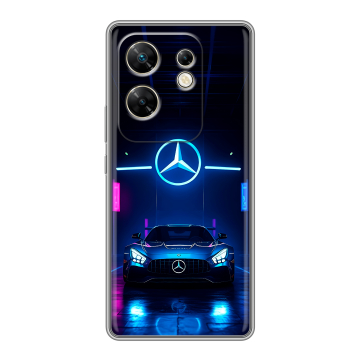 Силиконовый чехол на Infinix Zero 30 4G с принтом Mercedes Мерседес Силиконовый чехол на Infinix Zero 30 4G с принтом Mercedes Мерседес