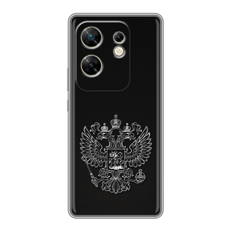 Силиконовый чехол на Infinix Zero 30 4G с принтом Герб России Силиконовый чехол на Infinix Zero 30 4G с принтом Герб России