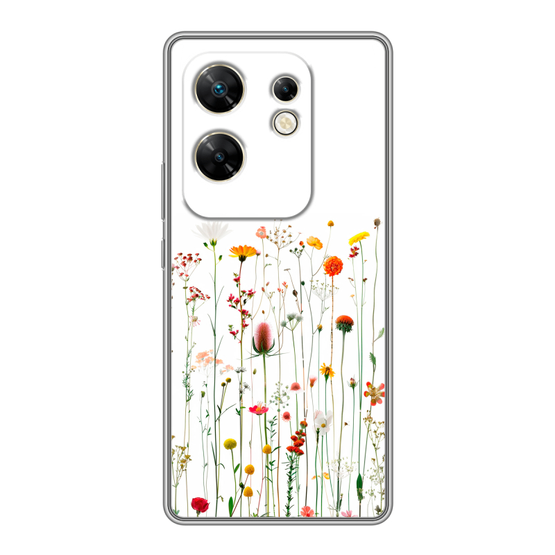 Силиконовый чехол на Infinix Zero 30 4G с принтом цветы Силиконовый чехол на Infinix Zero 30 4G с принтом цветы