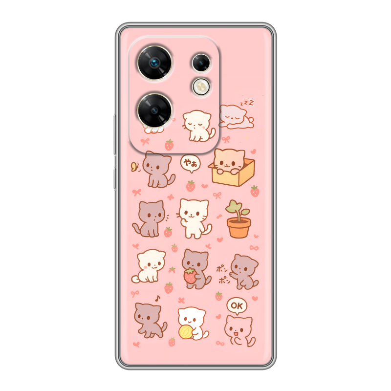 Силиконовый чехол на Infinix Zero 30 4G с принтом Hello Kitty Хелоу Кити Силиконовый чехол на Infinix Zero 30 4G с принтом Hello Kitty Хелоу Кити