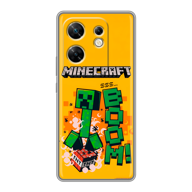 Силиконовый чехол на Infinix Zero 30 4G с принтом Майнкрафт Minecraft Силиконовый чехол на Infinix Zero 30 4G с принтом Майнкрафт Minecraft