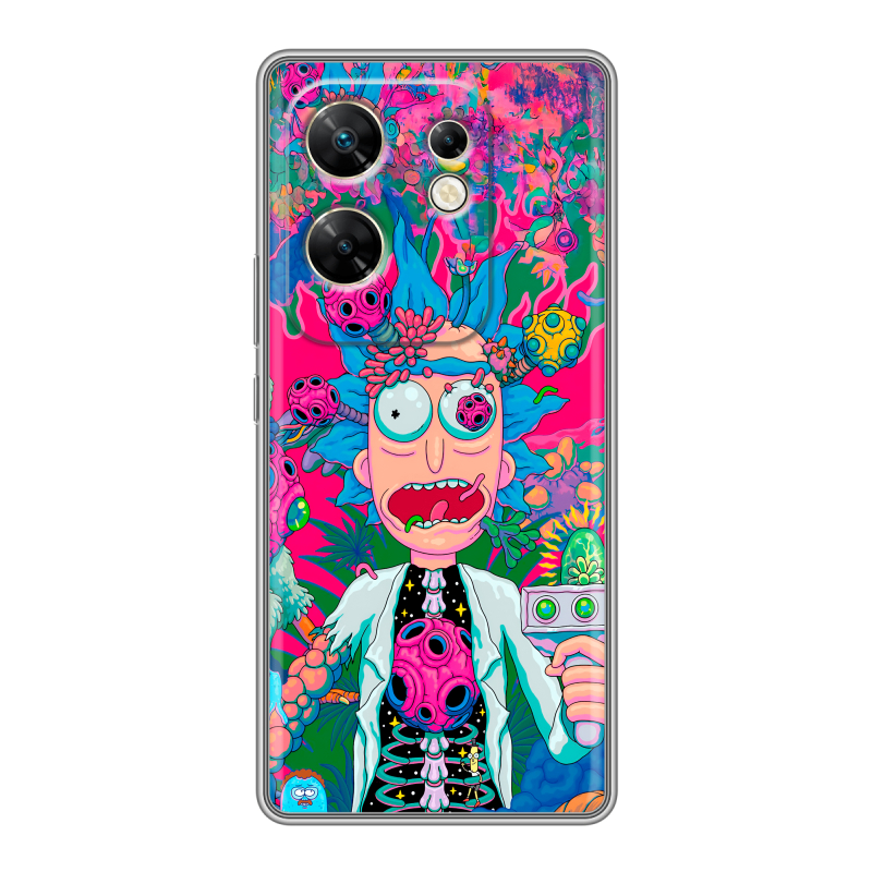 Силиконовый чехол на Infinix Zero 30 4G с принтом Рик и Морти Rick Morty Силиконовый чехол на Infinix Zero 30 4G с принтом Рик и Морти Rick Morty