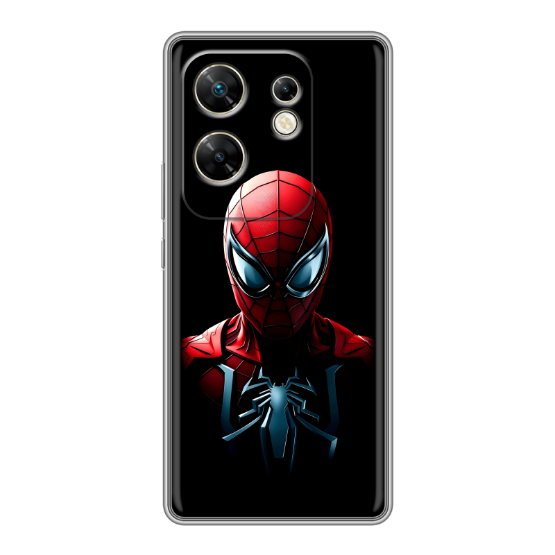 Силиконовый чехол на Infinix Zero 30 4G с принтом Spiderman Человек паук Силиконовый чехол на Infinix Zero 30 4G с принтом Spiderman Человек паук