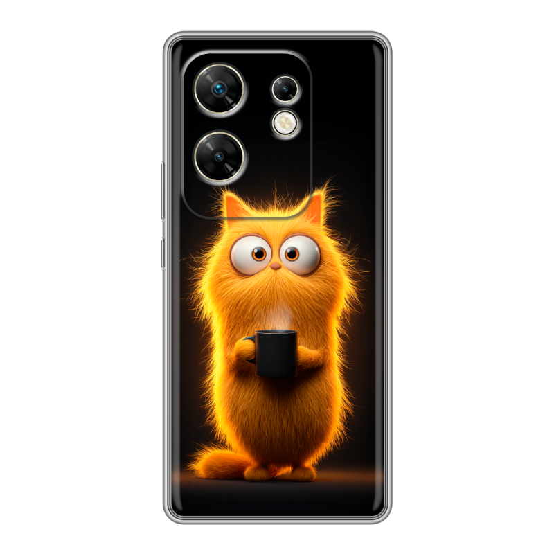Силиконовый чехол на Infinix Zero 30 4G с принтом Смешной кот Силиконовый чехол на Infinix Zero 30 4G с принтом Смешной кот