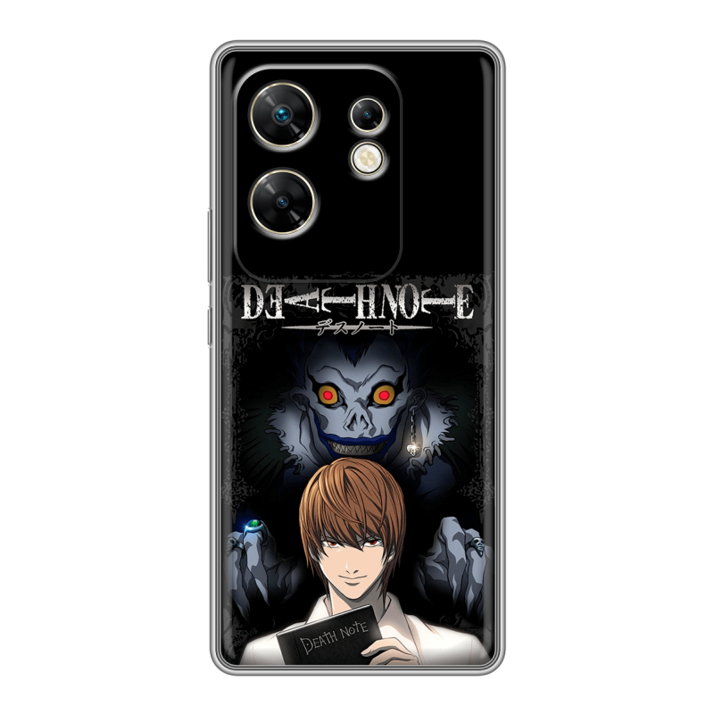 Силиконовый чехол на Infinix Zero 30 4G с принтом Death note Тетрадь смерти Силиконовый чехол на Infinix Zero 30 4G с принтом Death note Тетрадь смерти