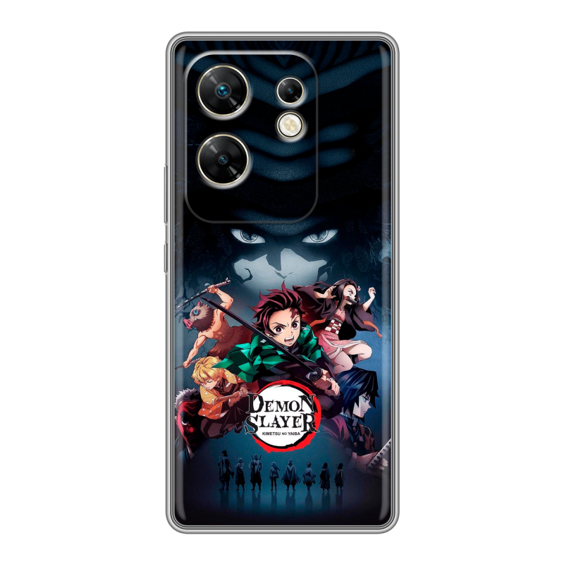 Силиконовый чехол на Infinix Zero 30 4G с принтом Demon Slayer Клинок рассекающий демонов Силиконовый чехол на Infinix Zero 30 4G с принтом Demon Slayer Клинок рассекающий демонов
