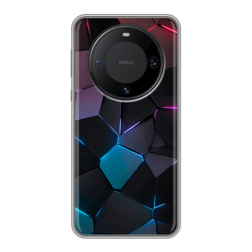 Силиконовый чехол на Huawei Mate 60 Pro с принтом Геометрия неона Силиконовый чехол на Huawei Mate 60 Pro с принтом Геометрия неона