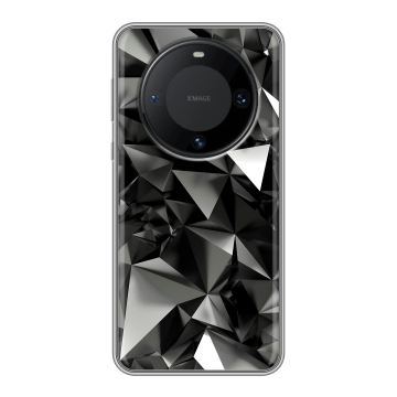 Силиконовый чехол на Huawei Mate 60 Pro с принтом Черные кристаллы Силиконовый чехол на Huawei Mate 60 Pro с принтом Черные кристаллы