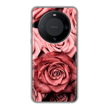 Силиконовый чехол на Huawei Mate 60 Pro с принтом Цветы розы Силиконовый чехол на Huawei Mate 60 Pro с принтом Цветы розы