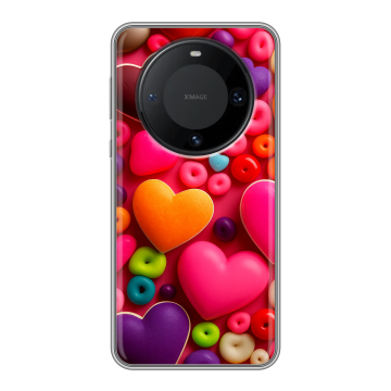Силиконовый чехол на Huawei Mate 60 Pro с принтом Сердечки Силиконовый чехол на Huawei Mate 60 Pro с принтом Сердечки