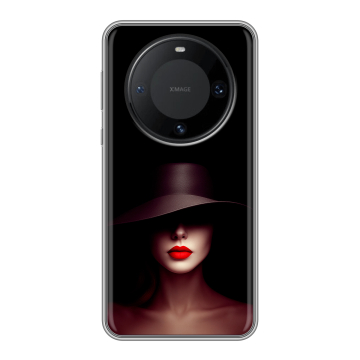 Силиконовый чехол на Huawei Mate 60 Pro с принтом Девушка в шляпе