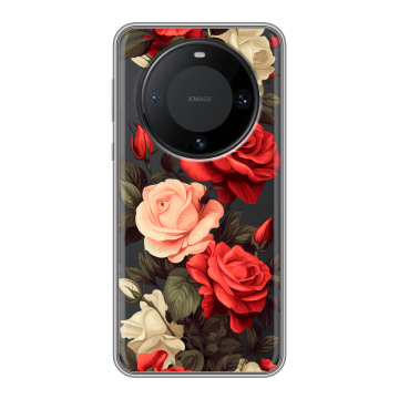 Силиконовый чехол на Huawei Mate 60 Pro с принтом Розы Силиконовый чехол на Huawei Mate 60 Pro с принтом Розы