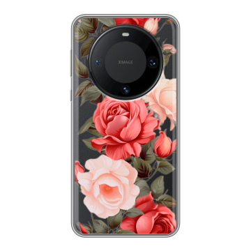 Силиконовый чехол на Huawei Mate 60 Pro с принтом Розы