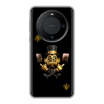 Силиконовый чехол на Huawei Mate 60 Pro с принтом Золотой скрудж макдак