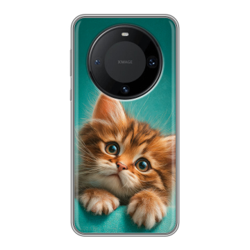 Силиконовый чехол на Huawei Mate 60 Pro с принтом котенок