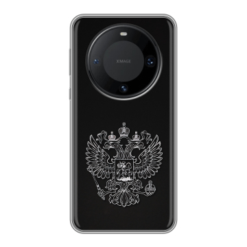 Силиконовый чехол на Huawei Mate 60 Pro с принтом Герб России