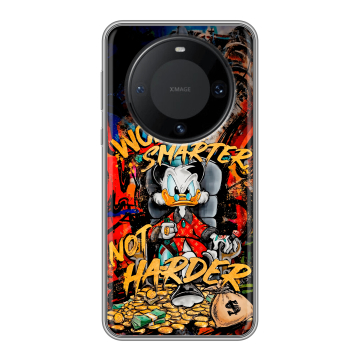 Силиконовый чехол на Huawei Mate 60 Pro с принтом Дональд Дак Деньги Силиконовый чехол на Huawei Mate 60 Pro с принтом Дональд Дак Деньги