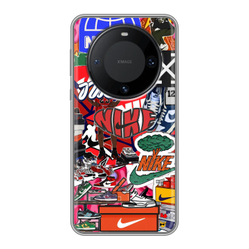 Силиконовый чехол на Huawei Mate 60 Pro с принтом Найк Nike яркий Силиконовый чехол на Huawei Mate 60 Pro с принтом Найк Nike яркий