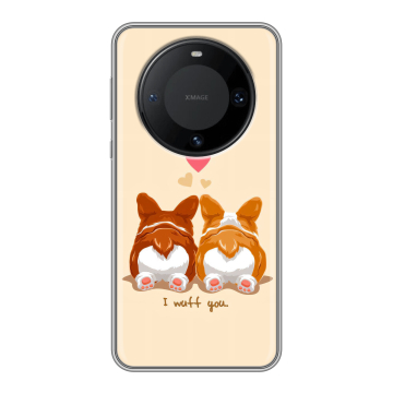 Силиконовый чехол на Huawei Mate 60 Pro с принтом Корги Силиконовый чехол на Huawei Mate 60 Pro с принтом Корги