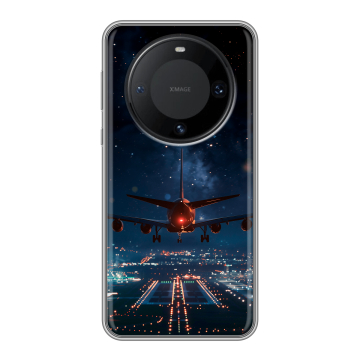 Силиконовый чехол на Huawei Mate 60 Pro с принтом самолет Силиконовый чехол на Huawei Mate 60 Pro с принтом самолет