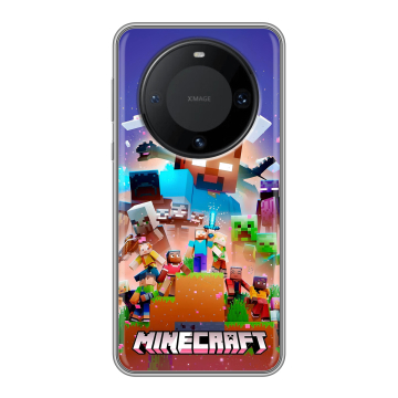 Силиконовый чехол на Huawei Mate 60 Pro с принтом Майнкрафт Minecraft