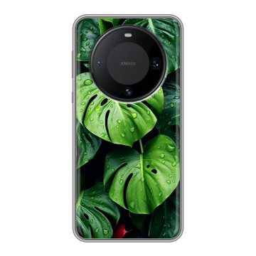 Силиконовый чехол на Huawei Mate 60 Pro с принтом Листья