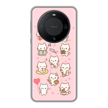 Силиконовый чехол на Huawei Mate 60 Pro с принтом Hello Kitty Хелоу Кити