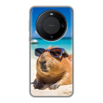 Силиконовый чехол на Huawei Mate 60 Pro с принтом Капибара Силиконовый чехол на Huawei Mate 60 Pro с принтом Капибара
