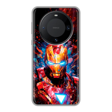 Силиконовый чехол на Huawei Mate 60 Pro с принтом Железный человек Ironman
