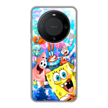 Силиконовый чехол на Huawei Mate 60 Pro с принтом спанчбоб спанч боб Силиконовый чехол на Huawei Mate 60 Pro с принтом спанчбоб спанч боб