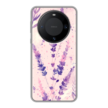 Силиконовый чехол на Huawei Mate 60 Pro с принтом цветы лаванда