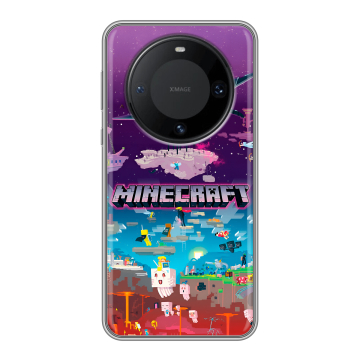 Силиконовый чехол на Huawei Mate 60 Pro с принтом Майнкрафт Minecraft
