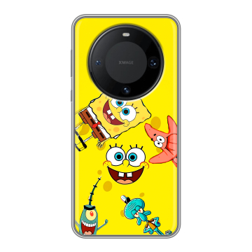 Силиконовый чехол на Huawei Mate 60 Pro с принтом Спанч боб Спанчбоб Силиконовый чехол на Huawei Mate 60 Pro с принтом Спанч боб Спанчбоб