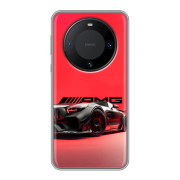Силиконовый чехол на Huawei Mate 60 Pro с принтом Мерседес Mercedes AMG