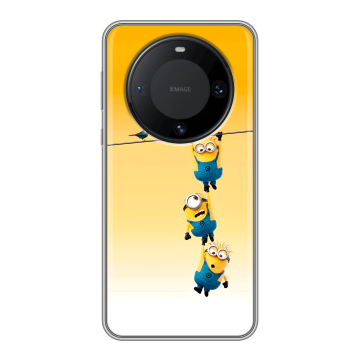 Силиконовый чехол на Huawei Mate 60 Pro с принтом Миньоны