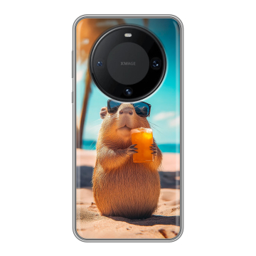 Силиконовый чехол на Huawei Mate 60 Pro с принтом Капибара