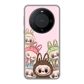 Силиконовый чехол на Huawei Mate 60 Pro с принтом Лабубу