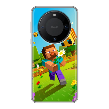 Силиконовый чехол на Huawei Mate 60 Pro с принтом Майнкрафт Minecraft
