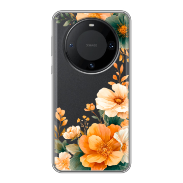 Силиконовый чехол на Huawei Mate 60 Pro с принтом Цветы принт