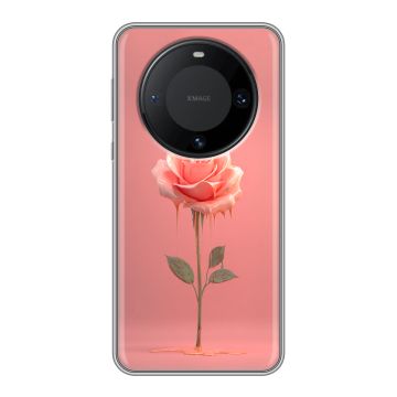 Силиконовый чехол на Huawei Mate 60 Pro с принтом Розовая роза