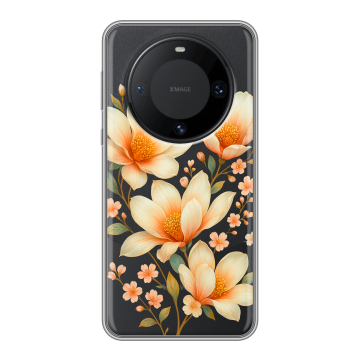 Силиконовый чехол на Huawei Mate 60 Pro с принтом Цветы