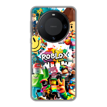 Силиконовый чехол на Huawei Mate 60 Pro с принтом Roblox Роблокс