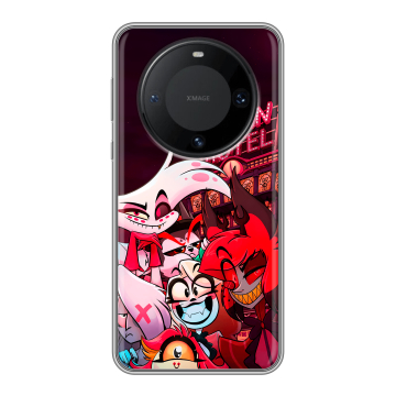 Силиконовый чехол на Huawei Mate 60 Pro с принтом Hazbin Hotel Отель Хазбин