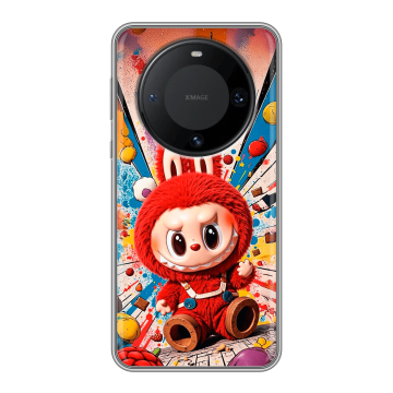 Силиконовый чехол на Huawei Mate 60 Pro с принтом Labubu Лабубу