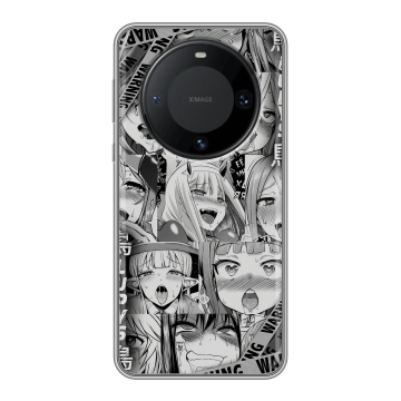 Силиконовый чехол на Huawei Mate 60 Pro с принтом Ahegao Ахегао Аниме